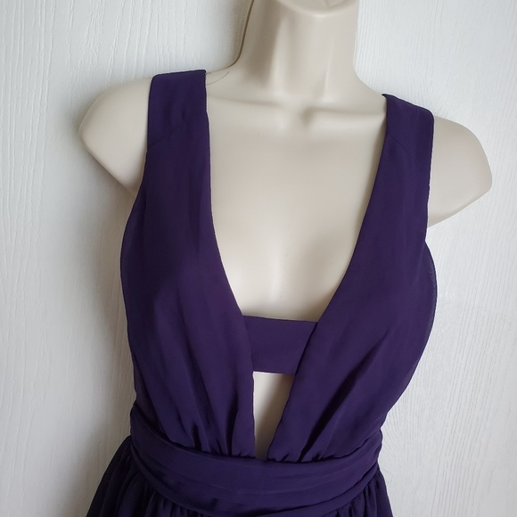 ASOS Deep V Panel Skater Dress Size 2 - Picture 5 of 7